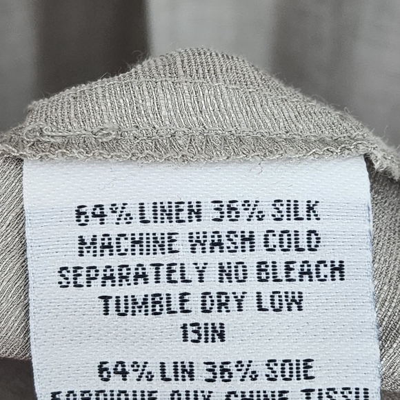 Eileen Fisher Women's Linen Silk Long Sleeves Lighweight Lagenlook Dress - Picture 7 of 8